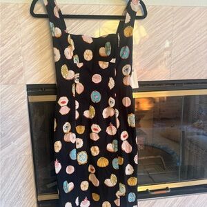 Anthropologie Black Dress with Eye Pattern